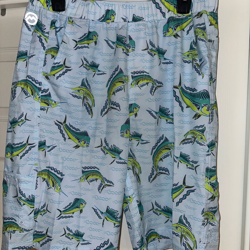 Fish Print Swim Shorts for boys